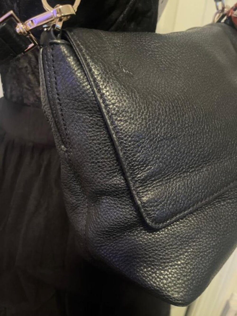 Kate Spade Black Pebble Leather Crossbody Shoulder Bag - Picture 3 of 11